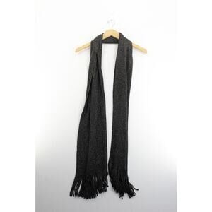 NWT Cracker Box black sliver speckled fringe scarf y2k boho chic bohemian‎
